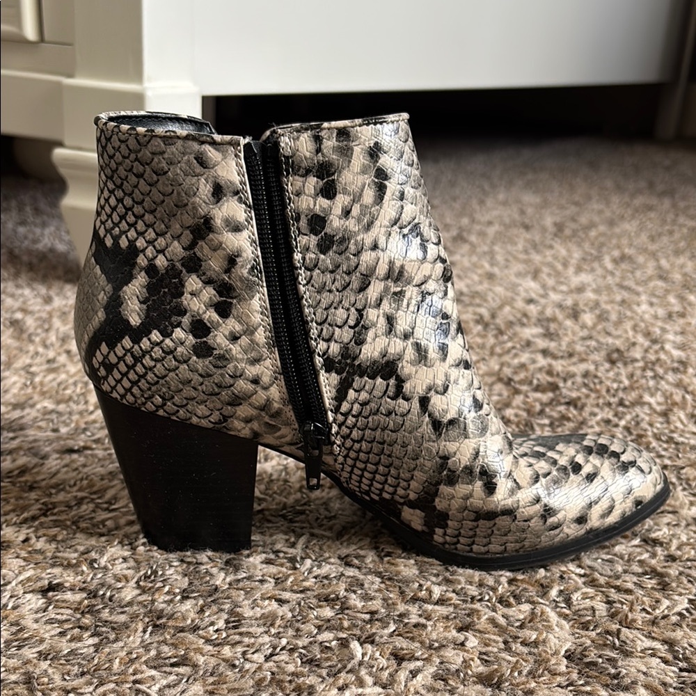 Snakeskin Ankle Boots - light thread - Style & Co brand